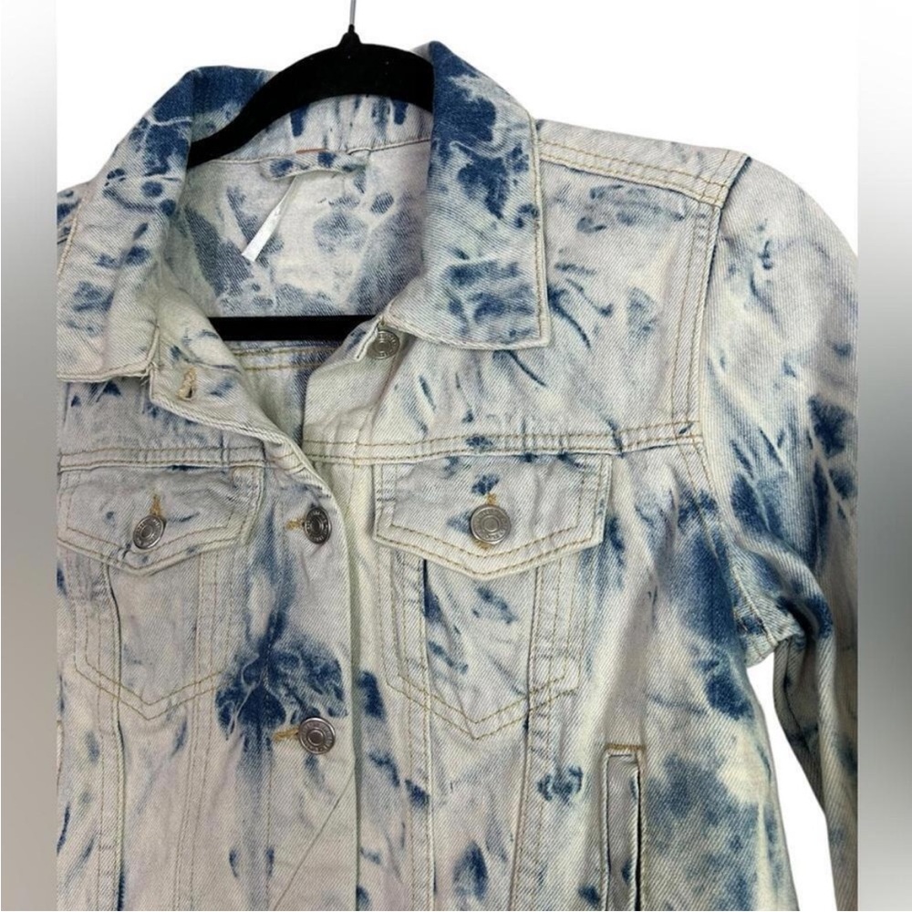 NWOT Free People Rumors Denim Jacket in Jones Tie Dye Size S - Picture 10 of 15